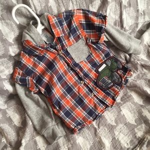 Hooded button up long sleeve